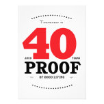 40th Birthday Cocktails & Cheers Invite