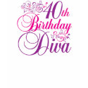 40th Birthday Diva t-shirts