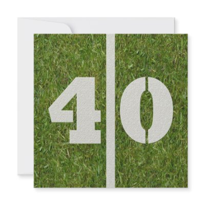 40th Birthday Football Party Invitation by TheLittleCardShop