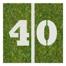 40th Birthday Football Party Invitation