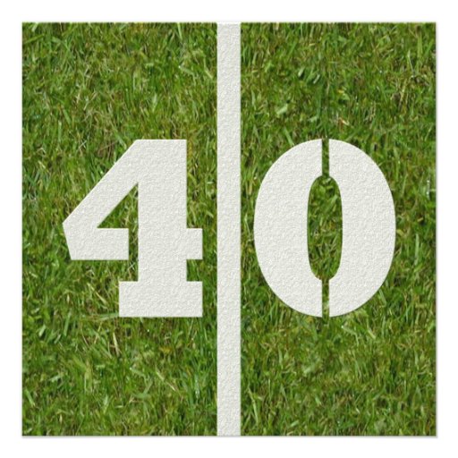 40th Birthday Football Party Invitation