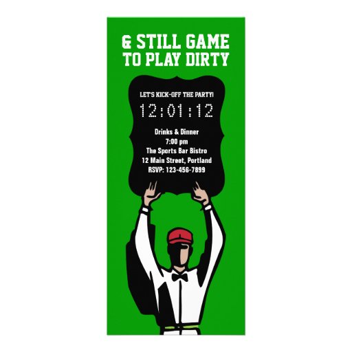 40th Birthday Football Party Invitation - Foul!