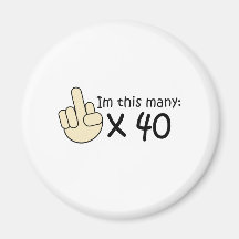 40th Birthday Fridge Magnets