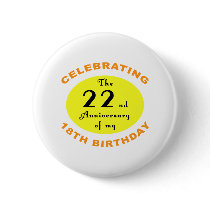 40th Birthday Gag Gift buttons