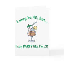40th Birthday Gag Gift cards