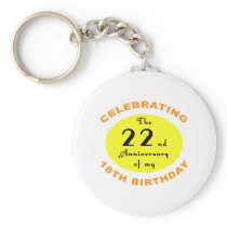 40th Birthday Gag Gift Keychains