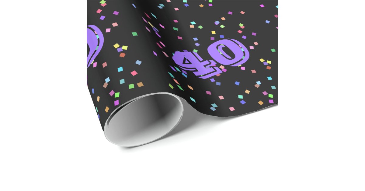 40th Birthday Gift Wrap Wrapping Paper Zazzle