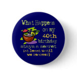 40th Birthday Gifts Pins