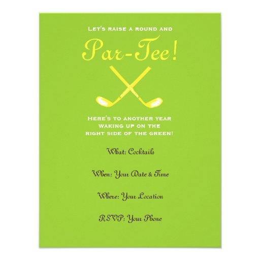 40th Birthday Golf Party Argyle Preppy Custom Invite