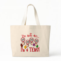 40th Birthday Humor T shirt Tote Bags