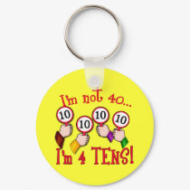 40th Birthday Humor T shirt keychains