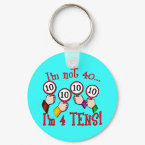 40th Birthday Humor T shirt keychains by BirthdayFun 40th Birthday Humor T shirt keychains
