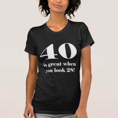 40th Birthday Humor Tee Shirts