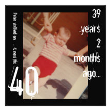 40th Birthday Invitation