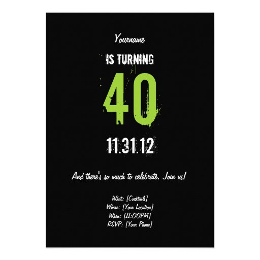 40th Birthday Invitation - Old Folks