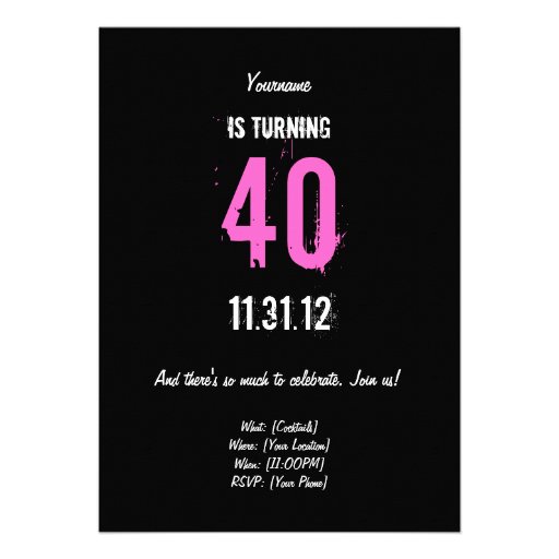40th Birthday Invitation - Old Folks