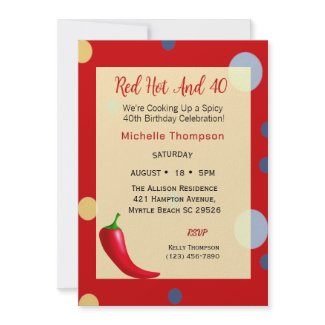 40th Birthday Invitations invitation
