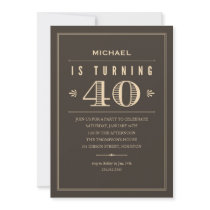 40th Birthday Invitations for Men