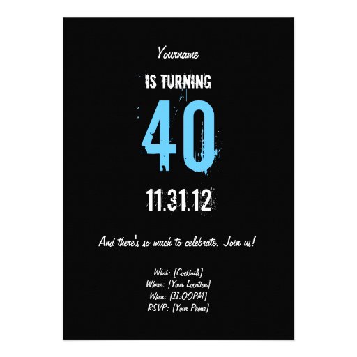 40th Birthday Invitations - Geezer