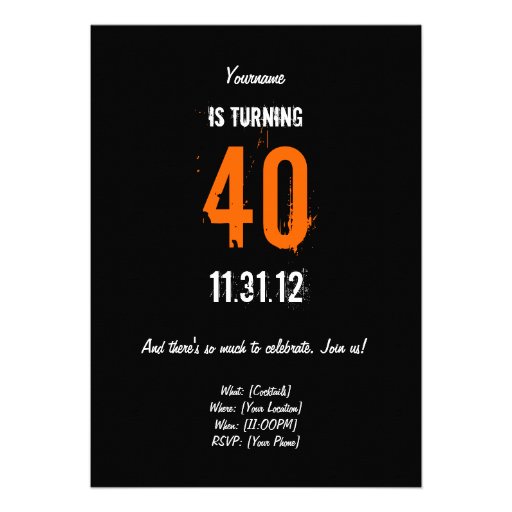40th Birthday Invitations - Geezer