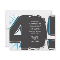 40th Birthday Invite