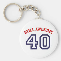 40th Birthday Key Chain