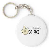 40th Birthday Key Chain