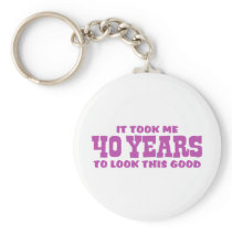 40th Birthday Keychains