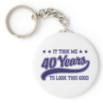 40th Birthday Keychain