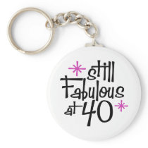 40th Birthday Key Chain
