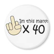 40th Birthday Fridge Magnet