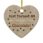 40th Birthday Means Chocolate Christmas Tree Ornaments