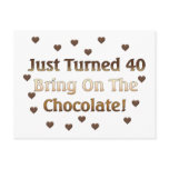 40th Birthday Means Chocolate Postcards