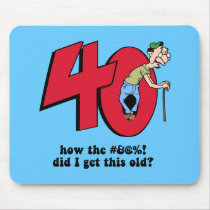 40th birthday mouse pad