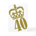 40th Birthday - Number – Fourty Card