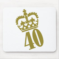 40th Birthday - Number – Fourty Mouse Mat