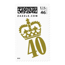 40th Birthday - Number – Fourty Postage Stamps