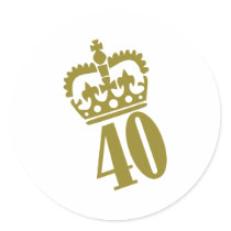 40th Birthday - Number – Fourty stickers by Thinkdifferent 40th Birthday - Number – Fourty stickers