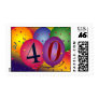 40th birthday party balloon postage