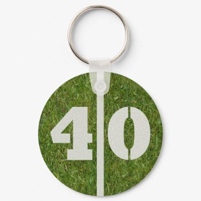 40th Birthday Party Favor Keychain by TheLittleCardShop. Matching products available