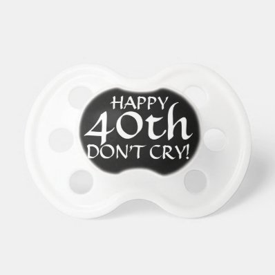 40th Birthday Party Gag Gift or Cake Topper! BooginHead Pacifier