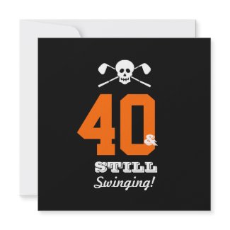 40th Birthday Party Golf - Still Swinging! Personalized Invitations