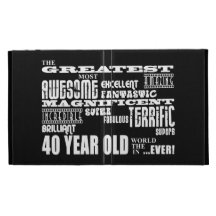 40th Birthday Party Greatest Forty Year Old iPad Folio Covers