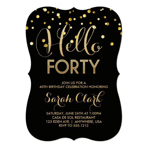 40th Birthday Party Invitation | Zazzle