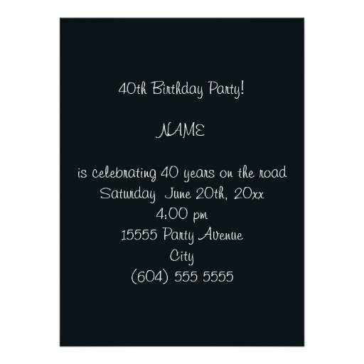 40th Birthday Party Invitation