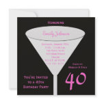 40th Birthday Party Invitation -- 40th Toast