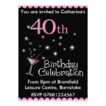 40th Birthday Party Invitation - Cocktail Glass