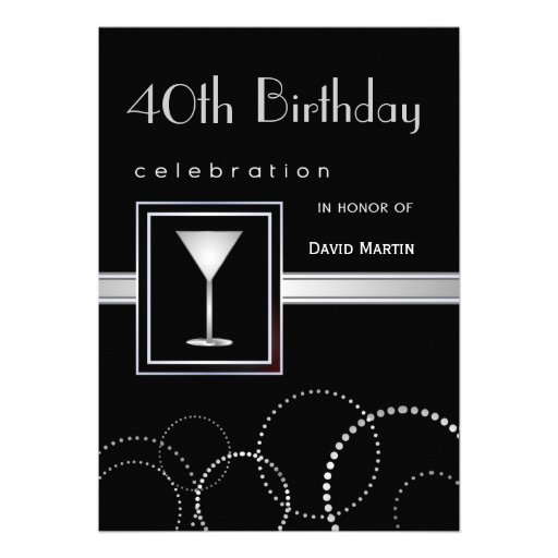 40th Birthday Party Invitation -Custom for Valerie