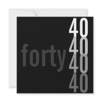 40th Birthday Party Invitations