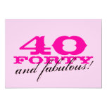 40th Birthday Party invitations for women